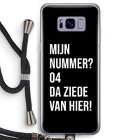 Da ziede van hier - Zwart: Samsung Galaxy S8 Transparant Hoesje met koord