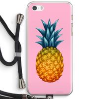 Grote ananas: iPhone 5 / 5S / SE Transparant Hoesje met koord