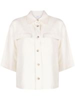 Peserico short-sleeved linen shirt - Tons neutres