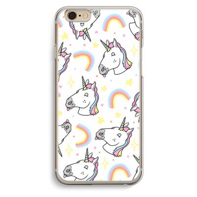 Rainbow Unicorn: iPhone 6 / 6S Transparant Hoesje