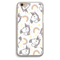 Rainbow Unicorn: iPhone 6 / 6S Transparant Hoesje