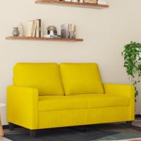 Tweezitsbank 120 cm fluweel geel - thumbnail