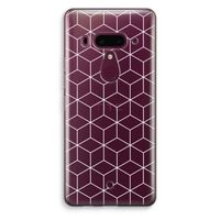 Zwart-witte kubussen: HTC U12+ Transparant Hoesje