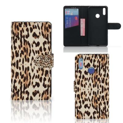 Huawei Y7 (2019) | Telefoonhoesje | Met pasjeshouder | Leopard