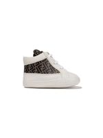 Fendi Kids baskets montantes à logo FF - Blanc