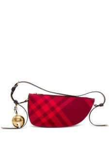 Burberry mini sac porté épaule Sling Shield à carreaux - Rouge