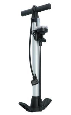 Dresco Fietspomp Manometer 52 cm Dunlop, Presta, Schrader Ventiel Zilver