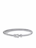 David Yurman bracelet Buckle Cablespira en or blanc 18ct pavé de diamants (3,5 mm) - Argent