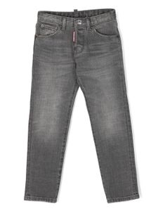 DSQUARED2 KIDS jean slim à patch logo - Gris