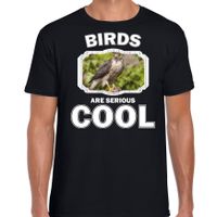 Dieren havik roofvogel t-shirt zwart heren - birds are cool shirt