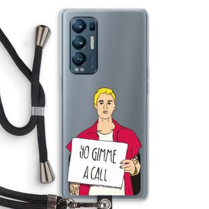 Gimme a call: Oppo Find X3 Neo Transparant Hoesje met koord