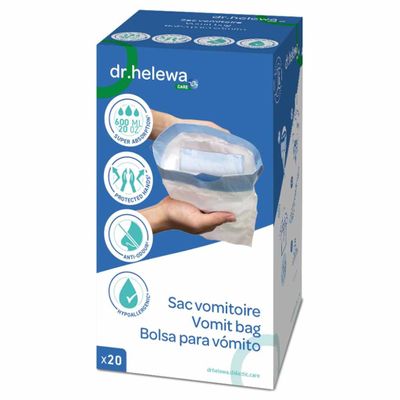 Hygiënische opvangzakken voor Braaksel | Dr Helewa | Verpakking 20 stuks | Sluitbaar | DH1040