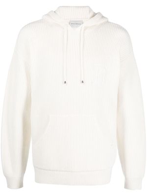Drôle De Monsieur pull gaufré à logo brodé - Blanc