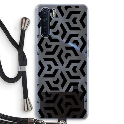 Crazy pattern: Oppo A91 Transparant Hoesje met koord