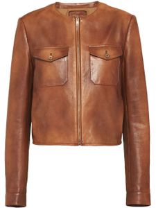 Prada veste en cuir Nappa - Marron