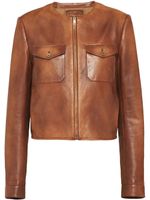 Prada veste en cuir Nappa - Marron - thumbnail