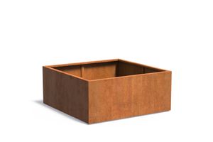 Cortenstaal plantenbak CARREZ 140x140x60cm.