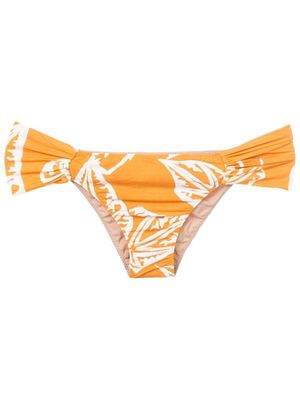 Clube Bossa bas de bikini à imprimé feuillage - Orange