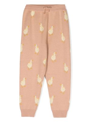 Konges Sløjd pantalon de jogging à broderies - Tons neutres