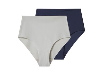 esmara Set van 2 dames onderbroeken (Donkerblauw/grijs, M (40/42))