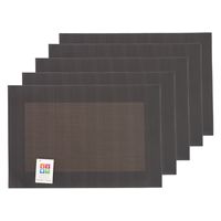 Placemats Hampton - 10x - bruin - PVC - 30 x 45 cm