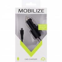 Mobilize USB autolader DUAL 4800mA + micro USB kabel zwart 1m - 9540125