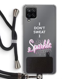 Sparkle quote: Samsung Galaxy A12 Transparant Hoesje met koord