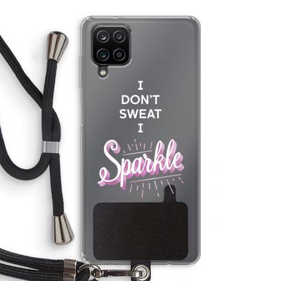 Sparkle quote: Samsung Galaxy A12 Transparant Hoesje met koord