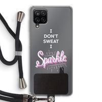 Sparkle quote: Samsung Galaxy A12 Transparant Hoesje met koord