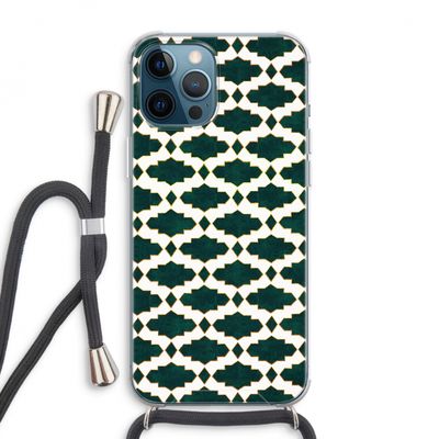 Moroccan tiles: iPhone 12 Pro Max Transparant Hoesje met koord