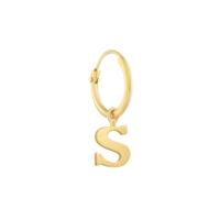Minimalistische letter oorbel - 14K GOUD - Goud - S