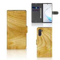 Samsung Galaxy Note 10 Book Style Case Licht Hout