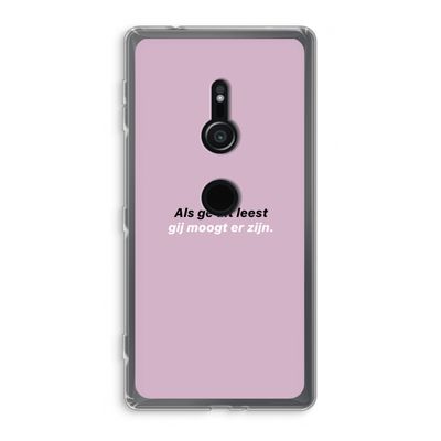 gij moogt er zijn: Sony Xperia XZ2 Transparant Hoesje