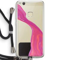 Paarse stroom: Huawei Ascend P10 Lite Transparant Hoesje met koord