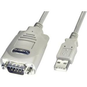 Lindy USB -> Serial Converter - 9 Way (RS-422), 1m USB-kabel Wit