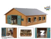 Kids Globe Paardenstal met 7 paardenboxen (1:24)