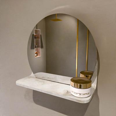 MONDIAZ SPOT spiegel rond 30cm met Spiegelplanchet kleur Frappe.
