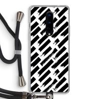 Zwarte vegen: OnePlus 8 Transparant Hoesje met koord