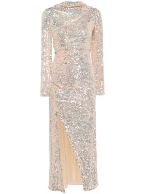 Needle & Thread Maxi-jurk met pailletten - Metallic