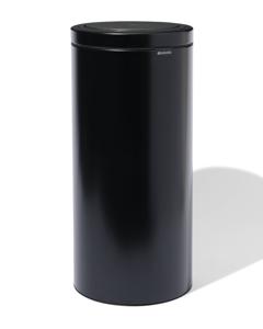 HEMA Brabantia Touch Bin Flat Top Prullenbak 30L Matt Black - Zwart (zwart)