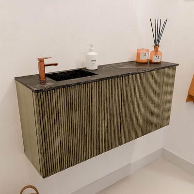 Toiletmeubel Mondiaz Joya Dlux | 90 cm | Meubelkleur Dusk | Faye wastafel Lava Wasbak Links | 1 kraangat