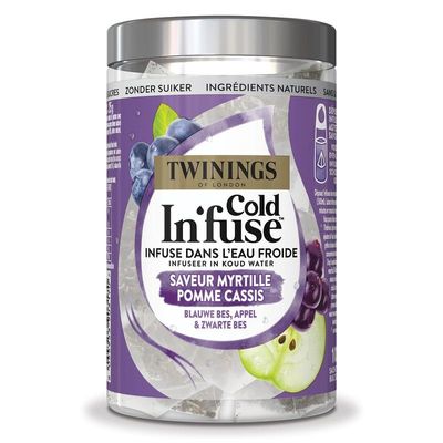 Twinings Cold infuse blauwe bes appel zwarte bes (10 st)