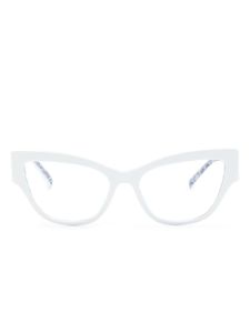 Dolce & Gabbana Eyewear lunettes de vue New Print à monture papillon - Blanc