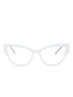 Dolce & Gabbana Eyewear lunettes de vue New Print à monture papillon - Blanc - thumbnail