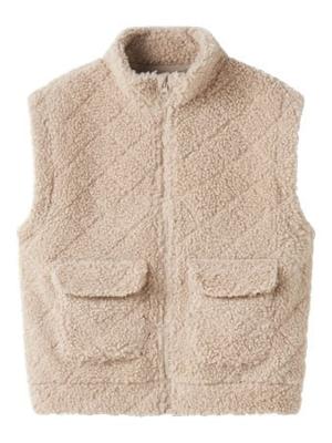 Name it winter vest meisjes - bruin - teddy - NkfNila