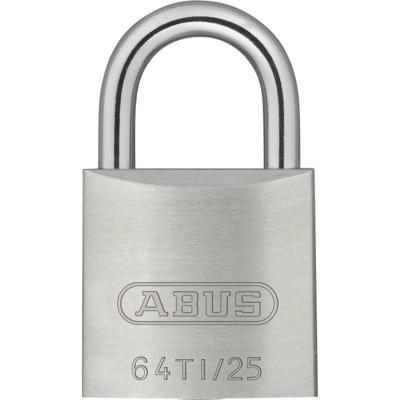 Abus hangslot titalium 64ti/25 grijs - 25mm
