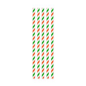 Papieren Rietjes Groen/Wit/Rood (20st)