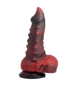 Lava Demon Thick Nubbed Silicone Dildo