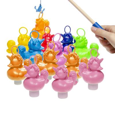 Hengelspel / eendjes vangen kermis spel - voor kinderen - met 13x eendjes - en 2 hengels