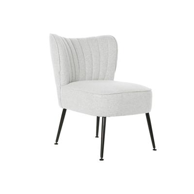 Leunstoel DKD Home Decor Zwart Beige Greige Metaal 55 x 64 x 72,5 cm
